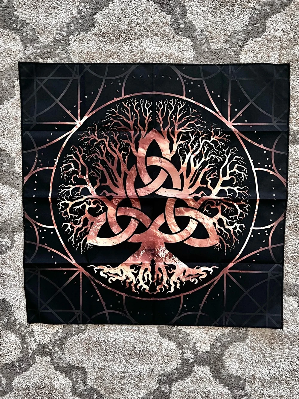 Mystical Celtic Tree of Life Tarot / Altar Cloth 19” Square